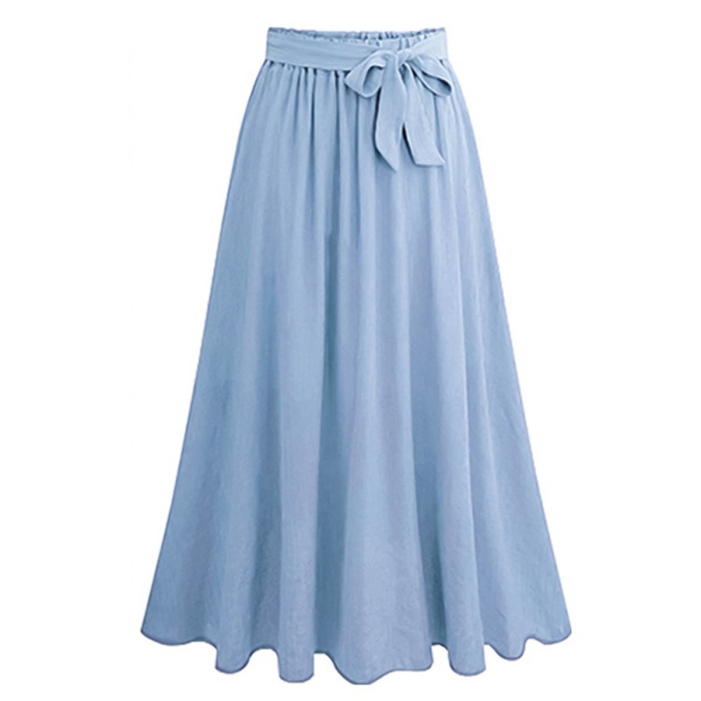 Blush Pink Tie Waist Midi Skirt XXL Flowy Elegant - Picture 7 of 10
